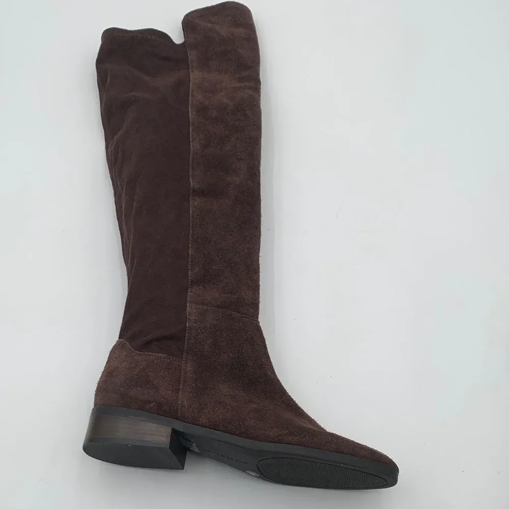 Lucky Brand knee high dark brown suede leather Calypso style boots size 7.5/38